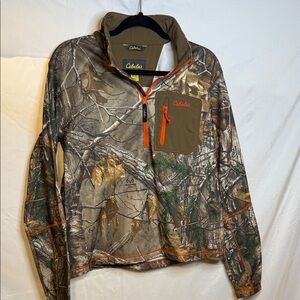Cabela's Woodland Camo Jacket with Orange Highlights